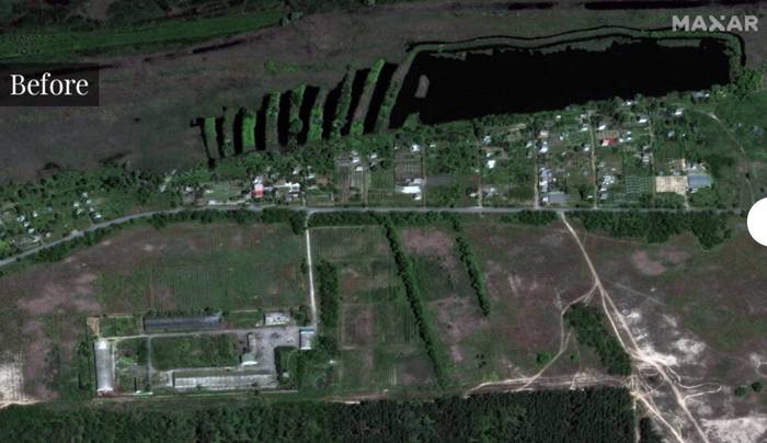 Ukrayna'daki baraj patlaması uydu görüntülerinde 11