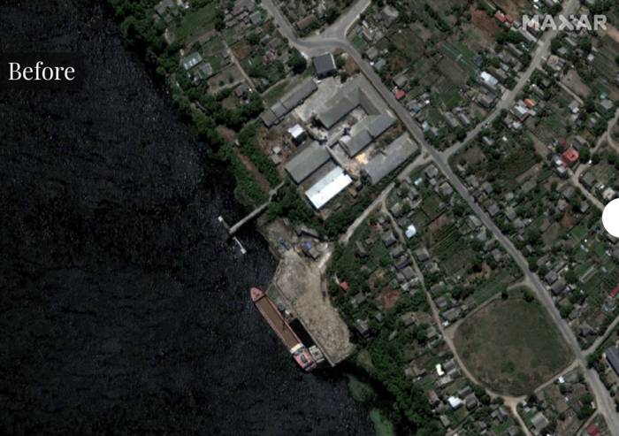 Ukrayna'daki baraj patlaması uydu görüntülerinde 3