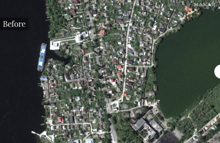 Ukrayna'daki baraj patlaması uydu görüntülerinde 5
