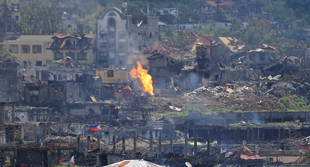 Filipinler ordusunun yıkıma uğrattığı Marawi şehri 8