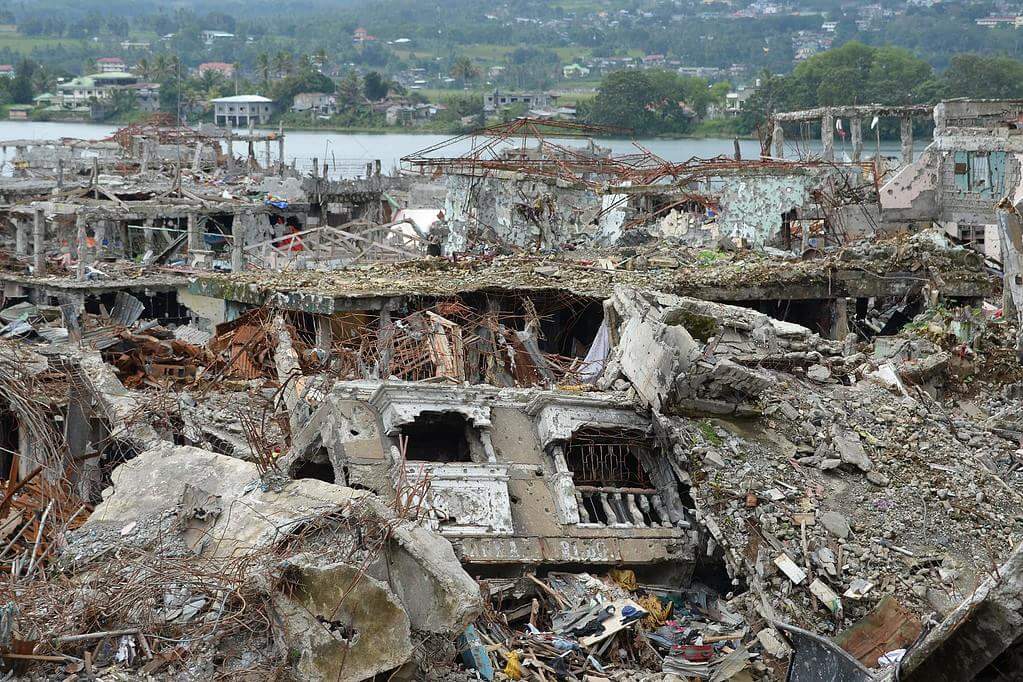Filipinler ordusunun yıkıma uğrattığı Marawi şehri 9