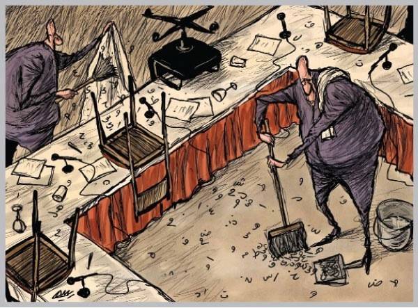Amjad Rasmi'den 'güçlü karikatürler': Arap sokağı ve Orta 15
