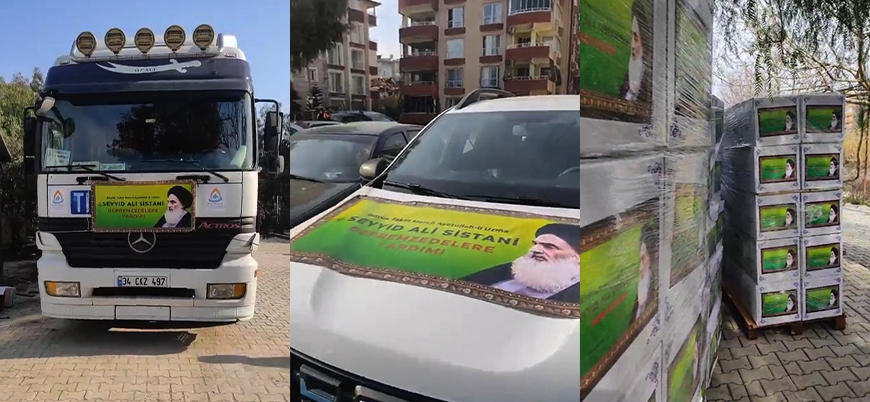 Sistani fotoğraflı kampanya: Deprem yardımı mı İran propagandası mı?