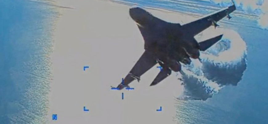 Rus savaş uçağının ABD İHA'sını düşürdüğü anların görüntüleri yayınlandı