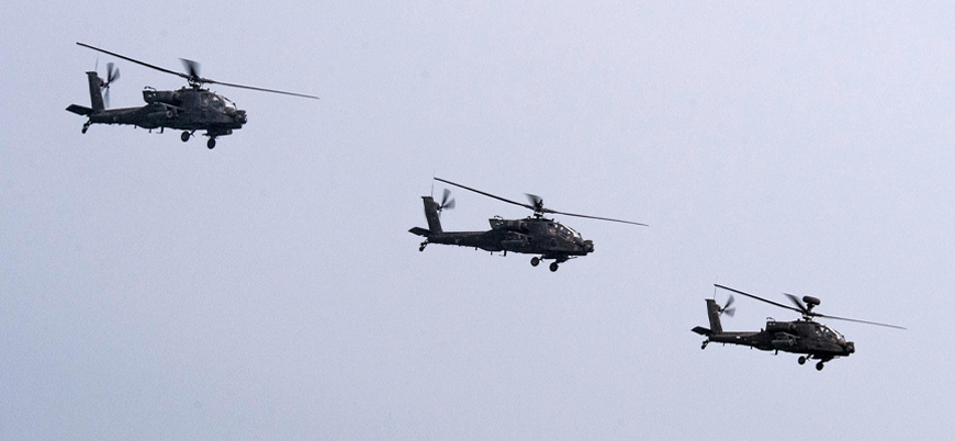 ABD'ye ait 2 Apache helikopter düştü, 3 pilot öldü