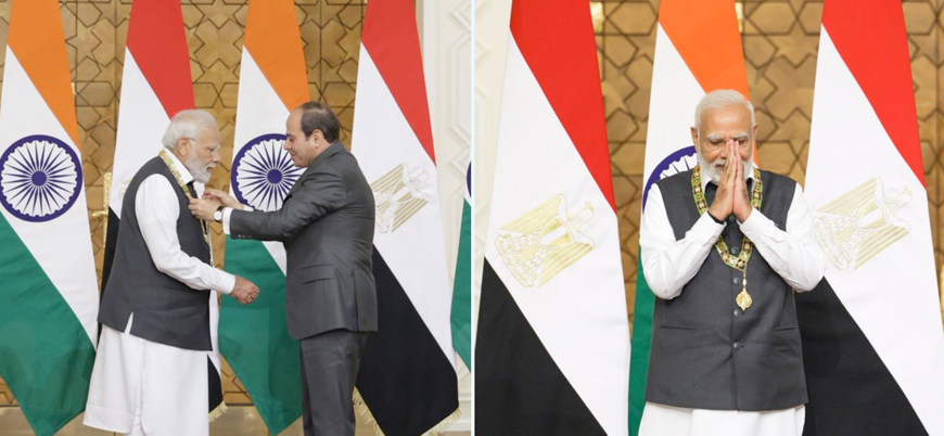 Sisi'den Hindistan lideri Modi'ye 'onur nişanı'