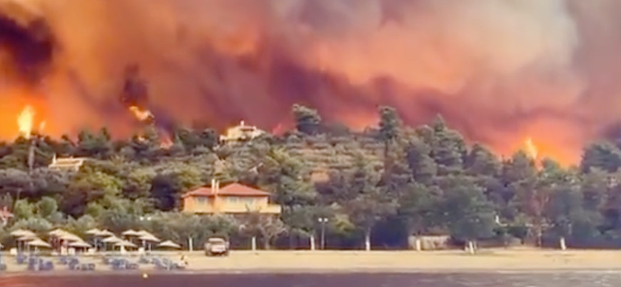 Yunanistan'daki yangınlarda New York büyüklüğünde bir alan kül oldu