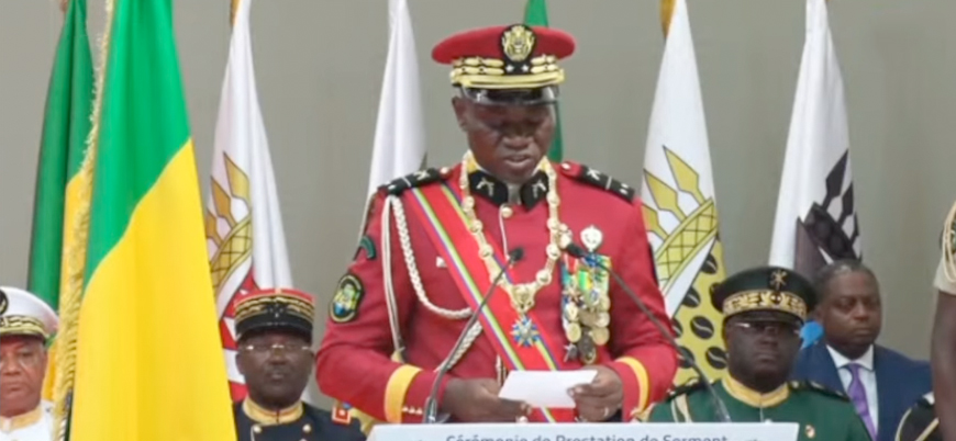 Gabon darbesinin lideri General Nguema cumhurbaşkanı olarak göreve başladı