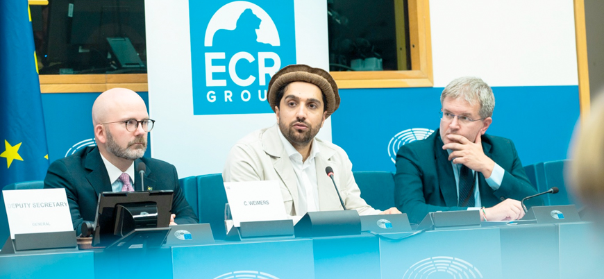 Ahmed Mesud Avrupa Parlamentosu'nda Afganistan İslam Emirliği'ne karşı yardım arayışında