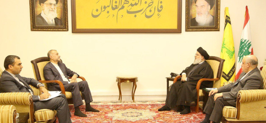'Bölgede yeni bir cephe açılabilir' diyen İran Dışişleri Bakanı Abdullahiyan, Hizbullah lideri Nasrallah ile görüştü