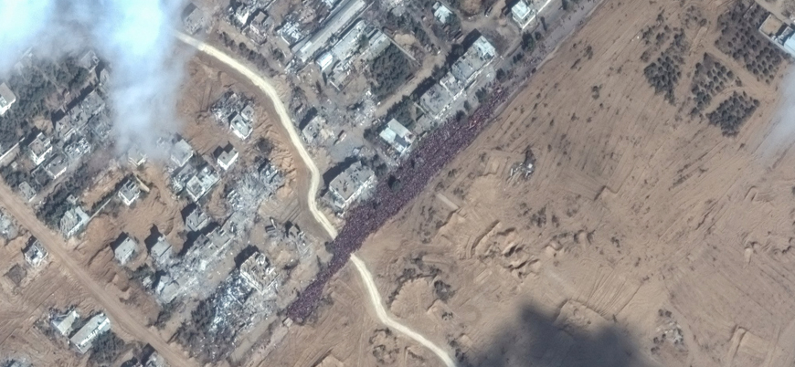 İsrail'in tehcir ettiği Gazze halkı uydu görüntülerinde