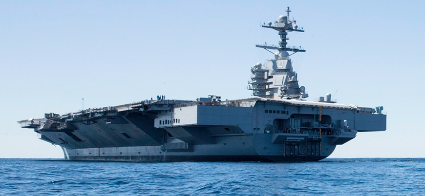 Amerikan uçak gemisi İsrail açıklarında kalmaya devam edecek