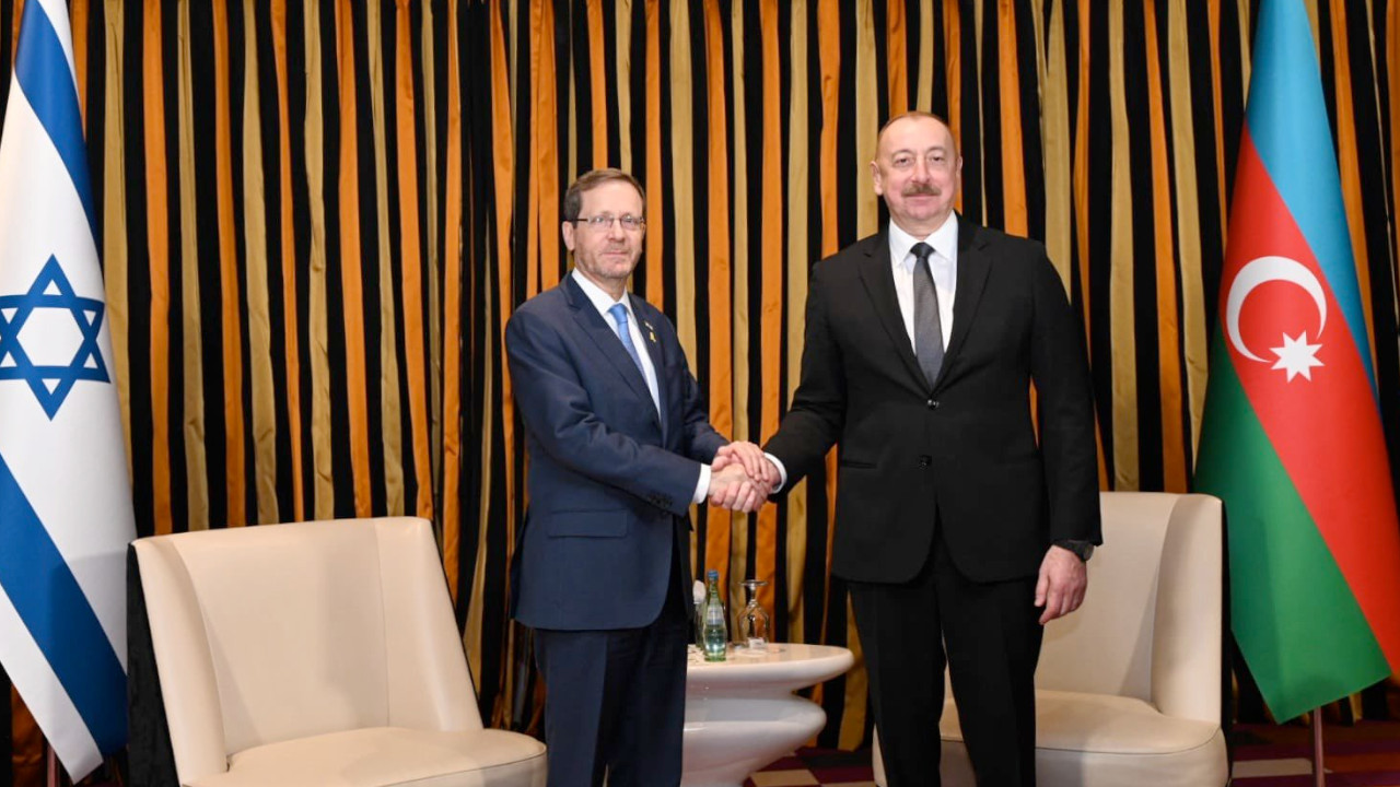 Azerbaycan Cumhurbaşkanı Aliyev, İsrail Cumhurbaşkanı Herzog ile görüştü