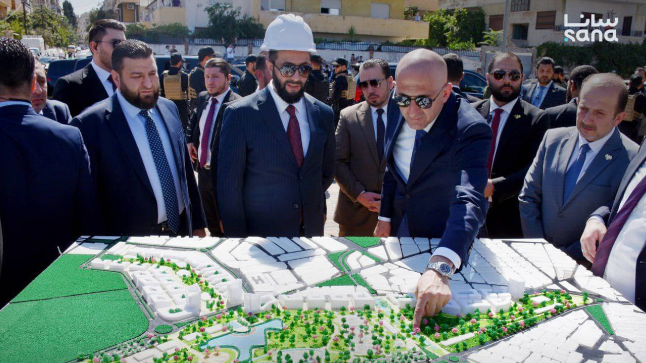 Ahmed Şara Humus'ta yeni yatırım ve kalkınma projelerinin temelini attı