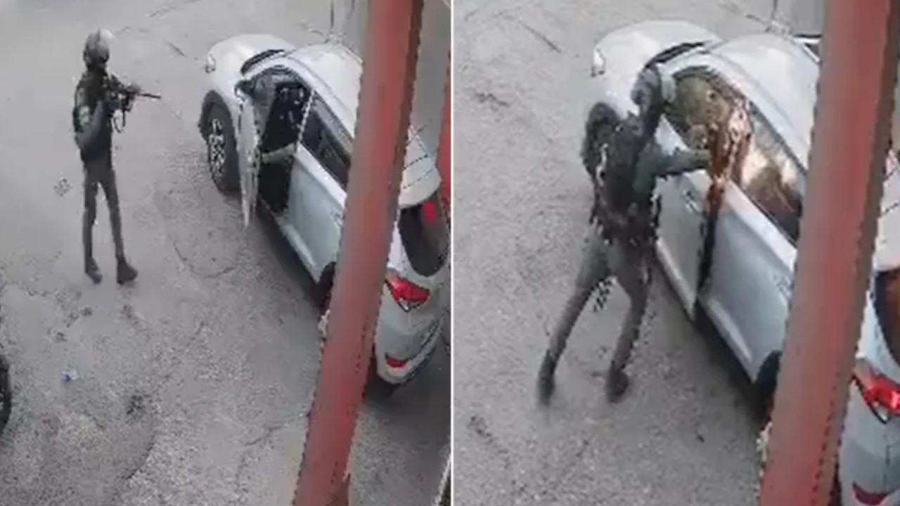 İsrail askeri, Kudüs'te durdurduğu bir aracın içine ses bombası attı