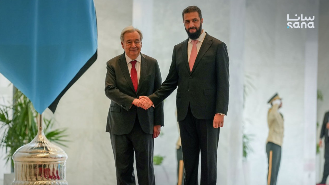 BM Genel Sekreteri Guterres, Şam'da Ahmed Şara tarafından kabul edildi