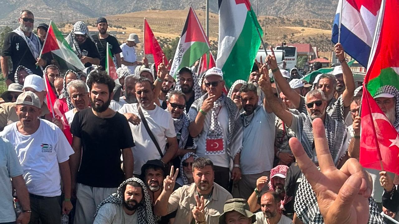 Batı Şeria'ya ulaşmayı hedefleyen Filistin Konvoyu Kuzey Irak'ta bekletiliyor