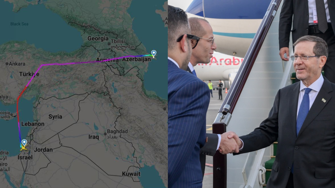 İsrail Cumhurbaşkanı Herzog'a 'Azerbaycan kalkanı': Türkiye hava sahasını kullandı