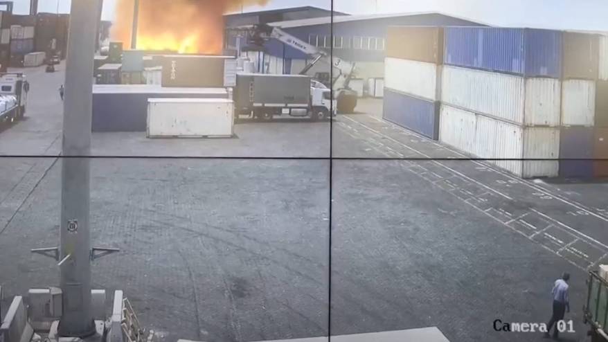 İran'ı sarsan patlamanın güvenlik kamerası görüntüleri ortaya çıktı