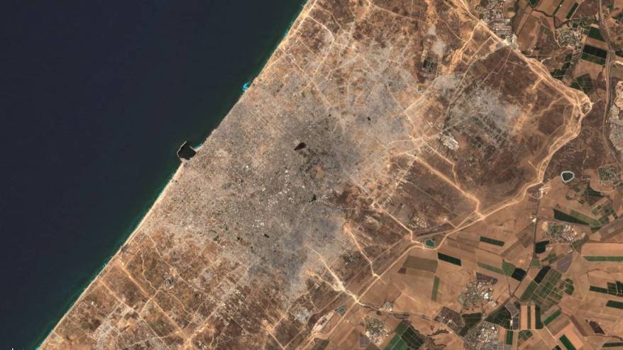 Gazze'de İsrail'in yol açtığı yıkım uydu görüntülerinde