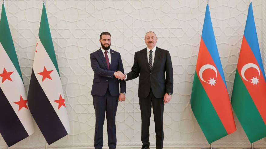 Suriye lideri Ahmed Şara Azerbaycan'da