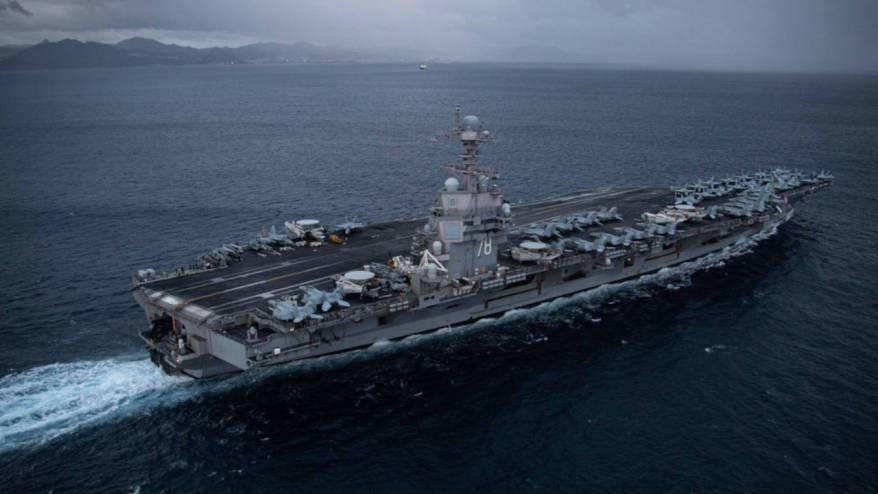 Dünyanın en büyük uçak gemisi USS Gerald Ford, İran ile görüşmeler başlarken Girit'ten ayrıldı