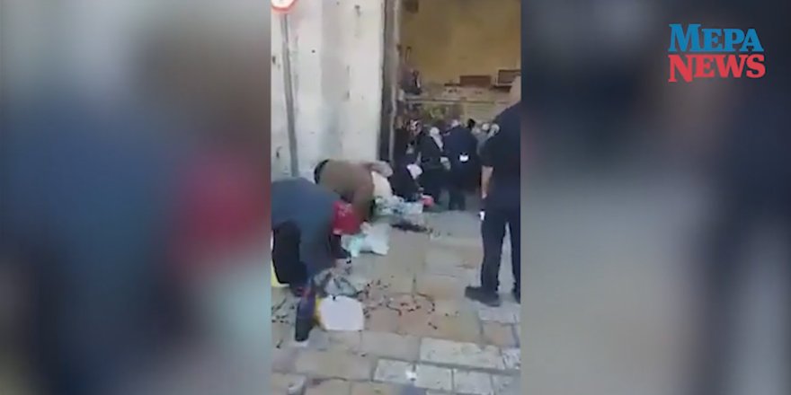 İsrail polisi Filistinli kadın satıcıların ürünlerini dağıttı